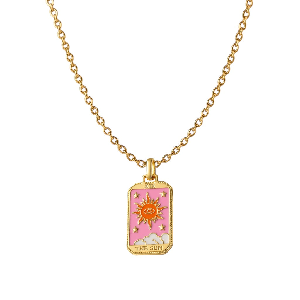 Tarot Card The Sun Necklace