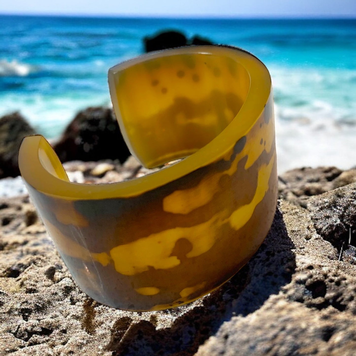 Au Naturel Resin Cuff-Bracelet