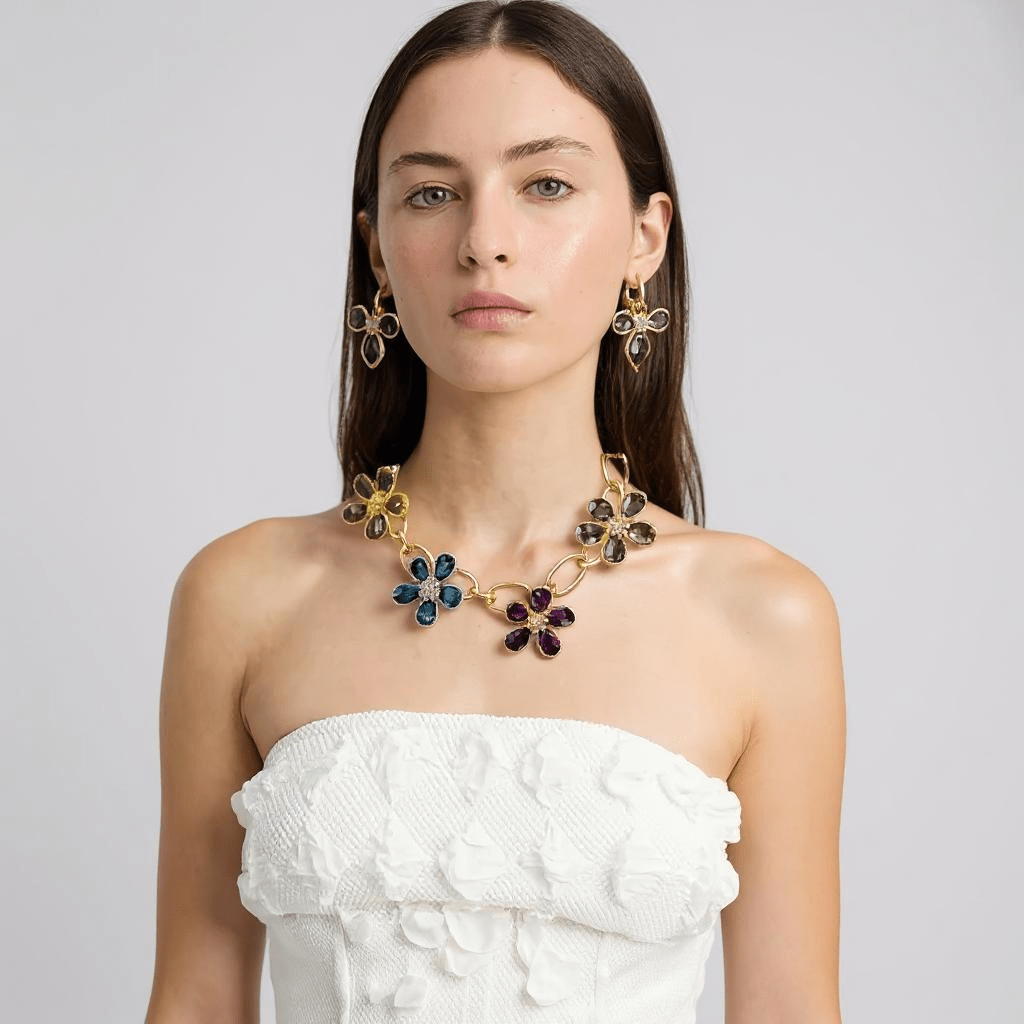 Ballroom Blitz Statement Gold Necklace -