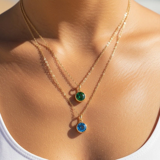 Birthstone Gold Necklaces (more colours) - Necklace