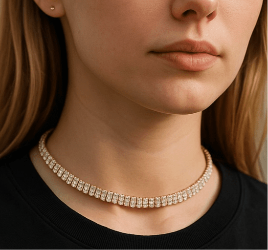 Call Me Tennis Crystal Necklace -