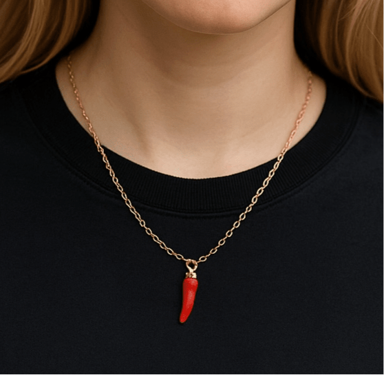 Chilli Gold Necklace - earrings