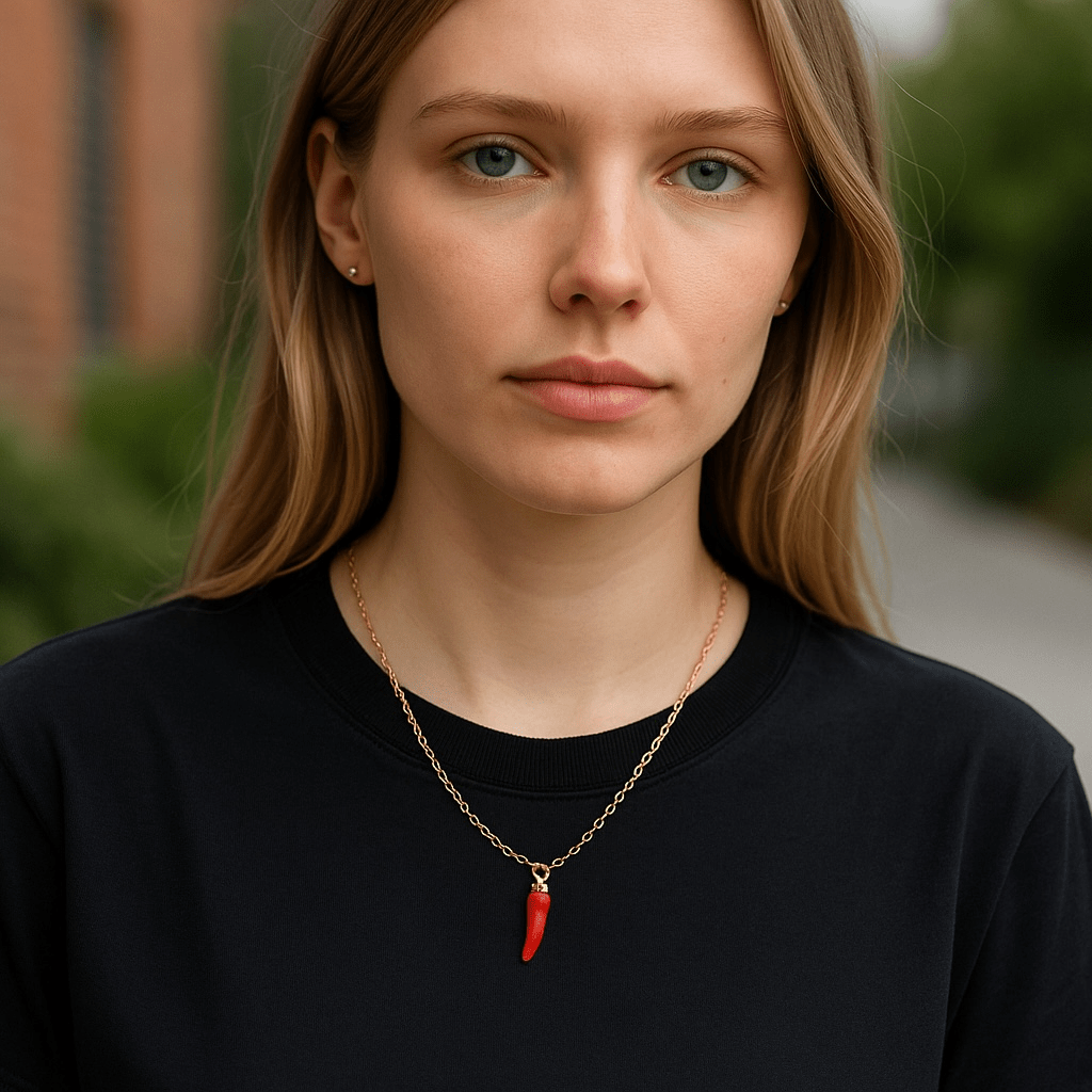 Chilli Gold Necklace - earrings