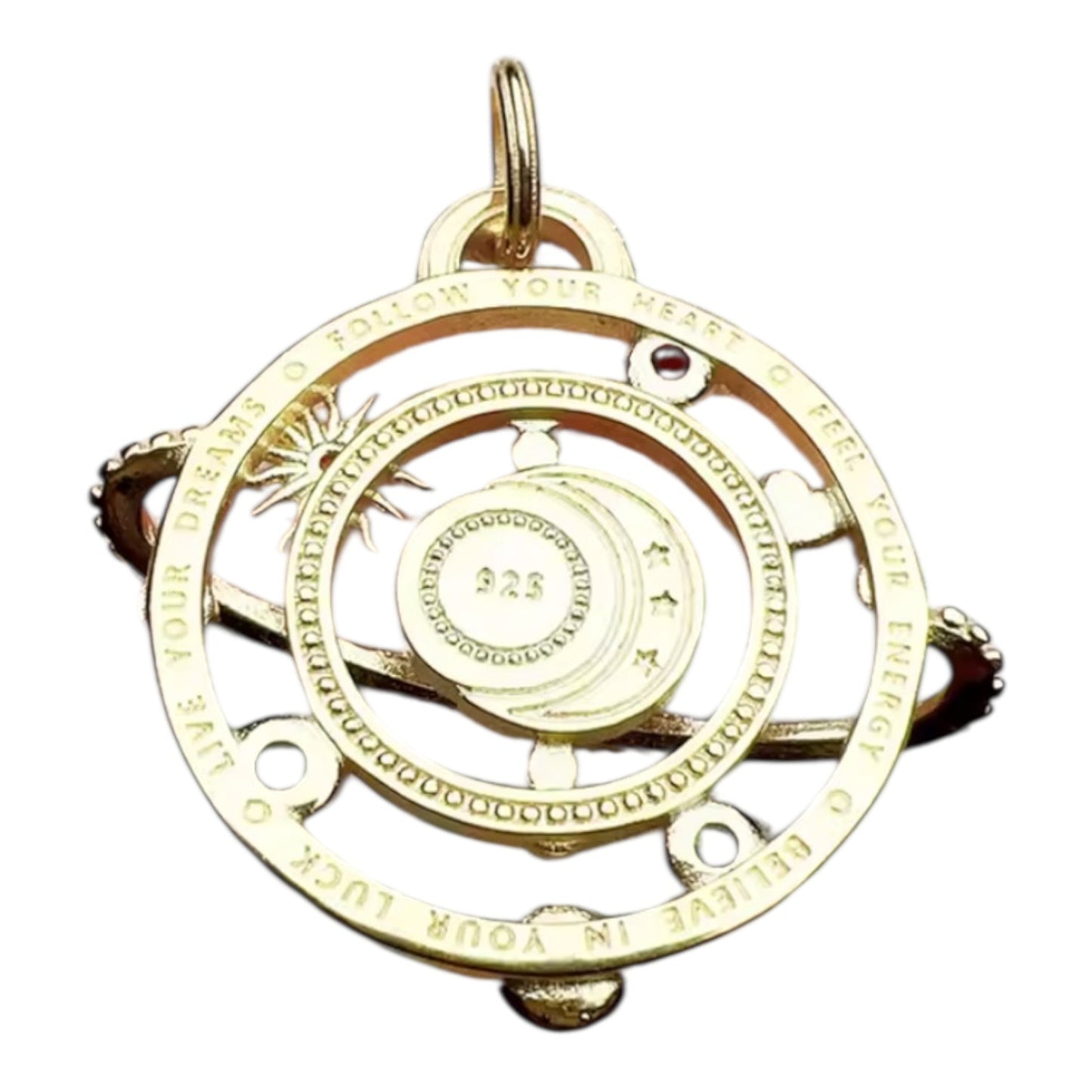 Cosmic Orbit Tarot 18k Gold Plated Pendant Necklace - Necklace