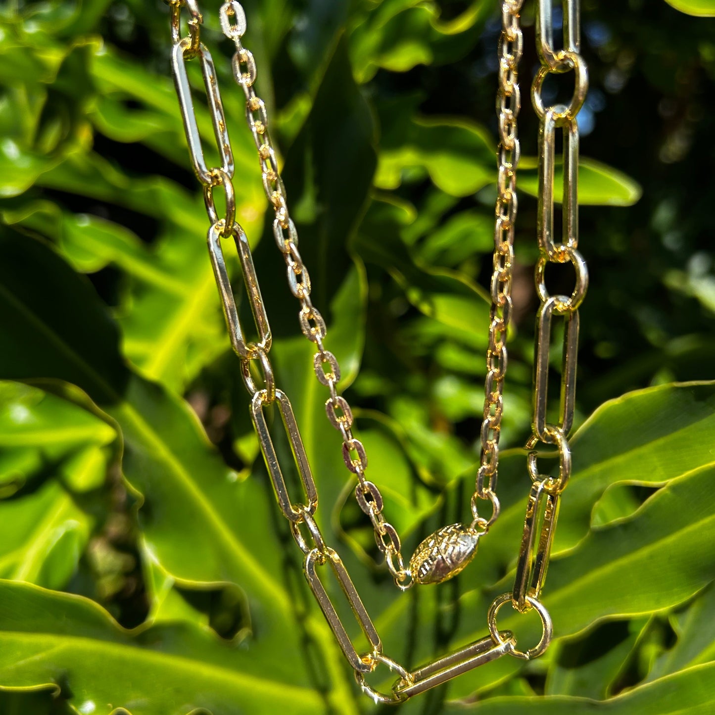 Double Lucky Gold Plated Necklace - Necklace