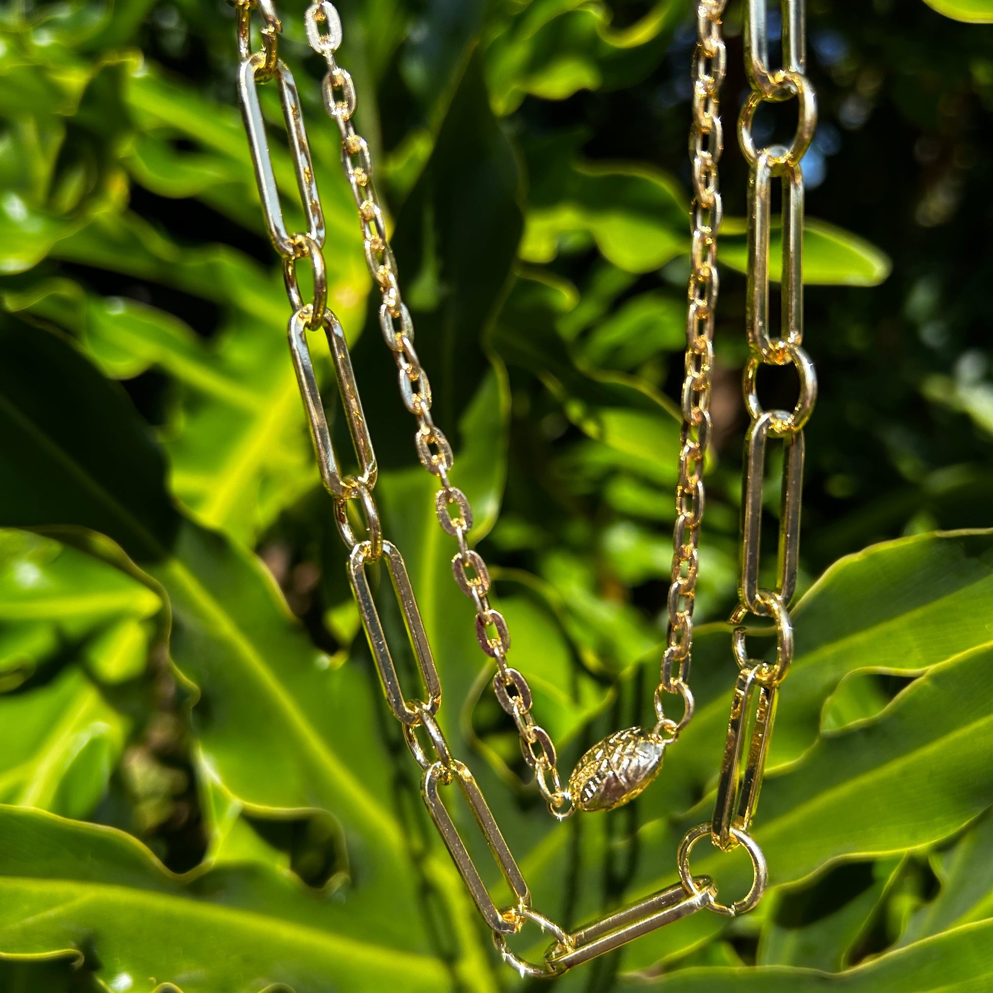 Double Lucky Gold Plated Necklace - Necklace