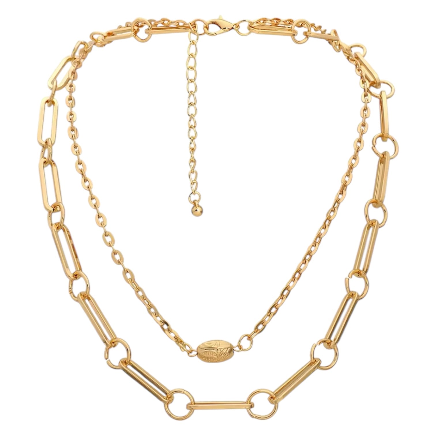 Double Lucky Gold Plated Necklace - Necklace