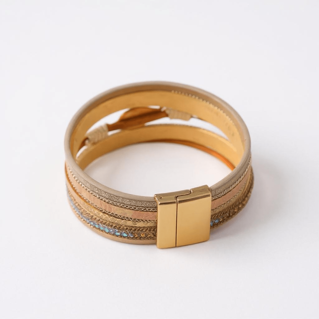 Evil Eye Leather Cuff - Bracelet