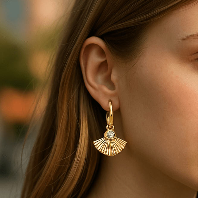 Fan Mail Gold and Ruby Earrings -