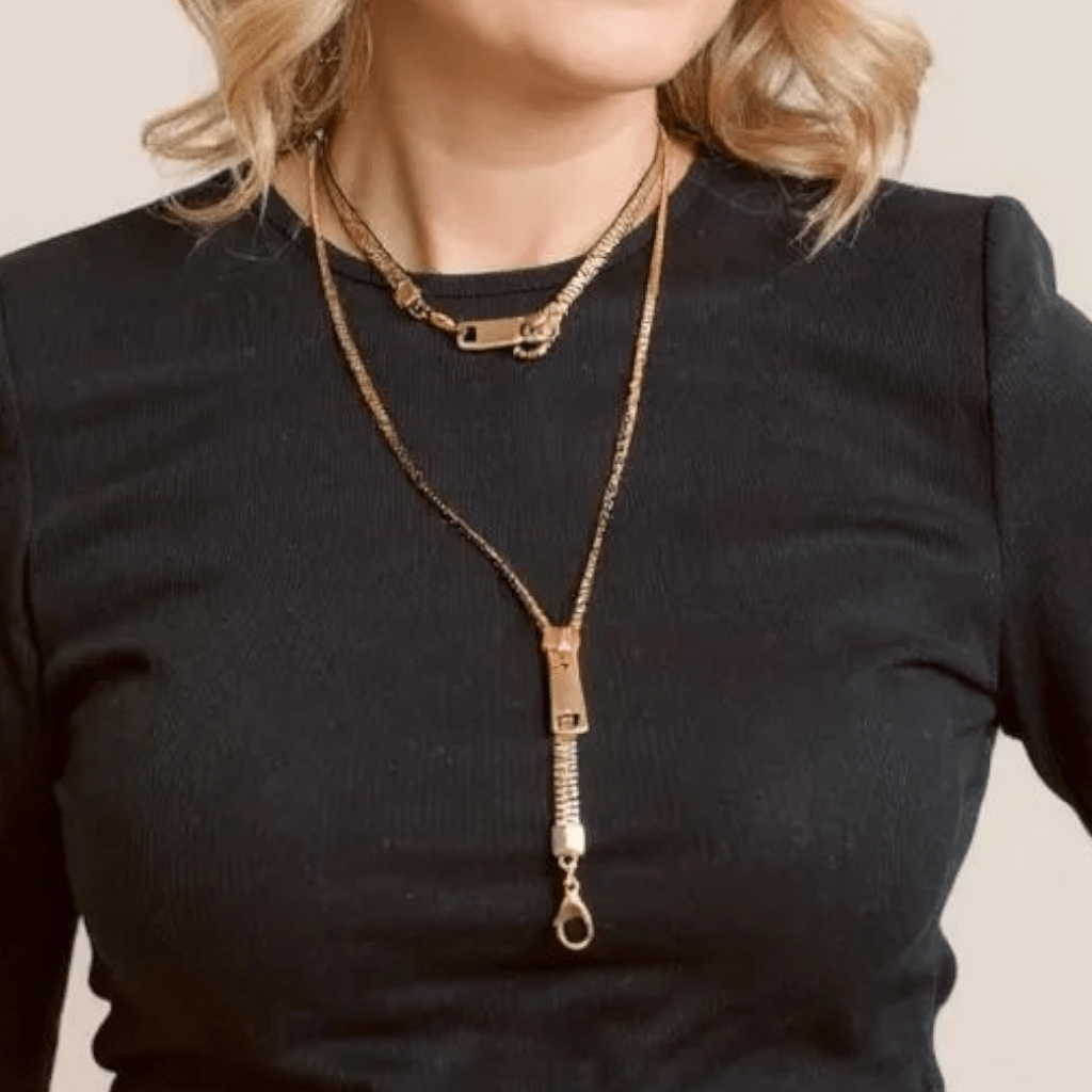 Gold Zip Necklace - Necklace