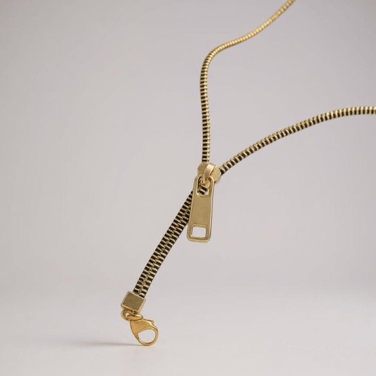Gold Zip Necklace - Necklace