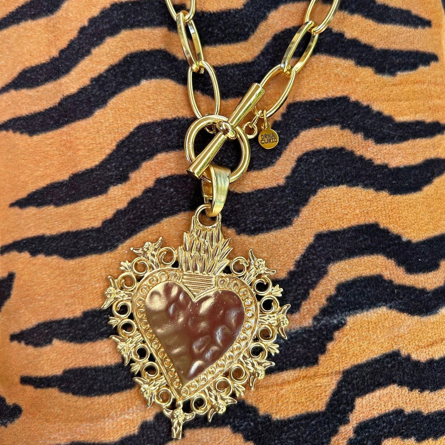 Golden Years Filigree Heart Necklace - Necklace