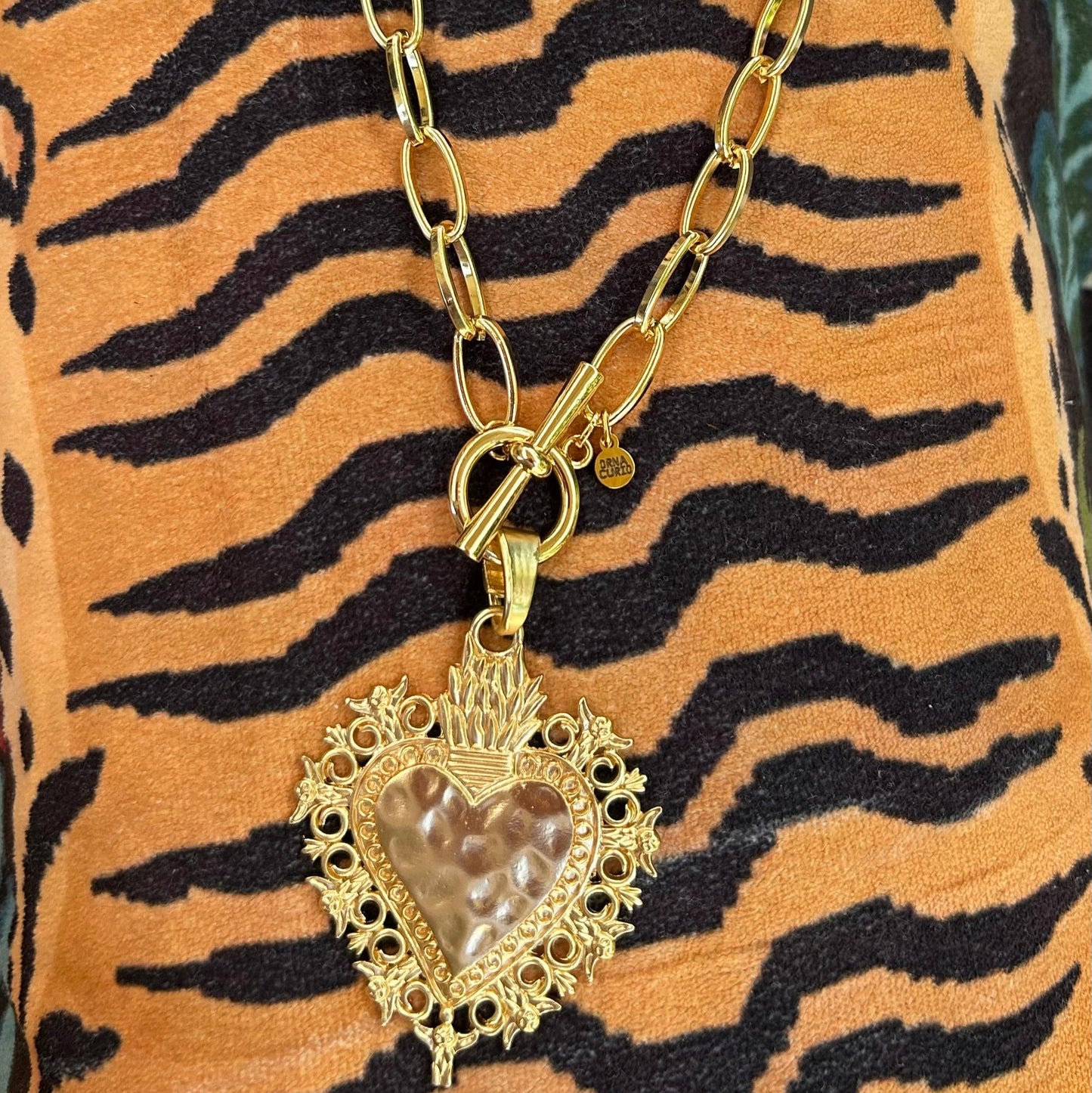 Golden Years Filigree Heart Necklace - Necklace