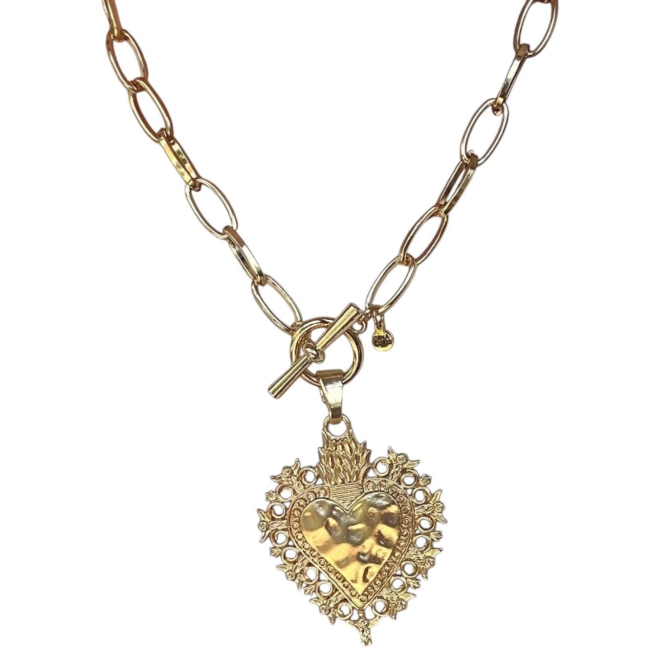 Golden Years Filigree Heart Necklace - Necklace