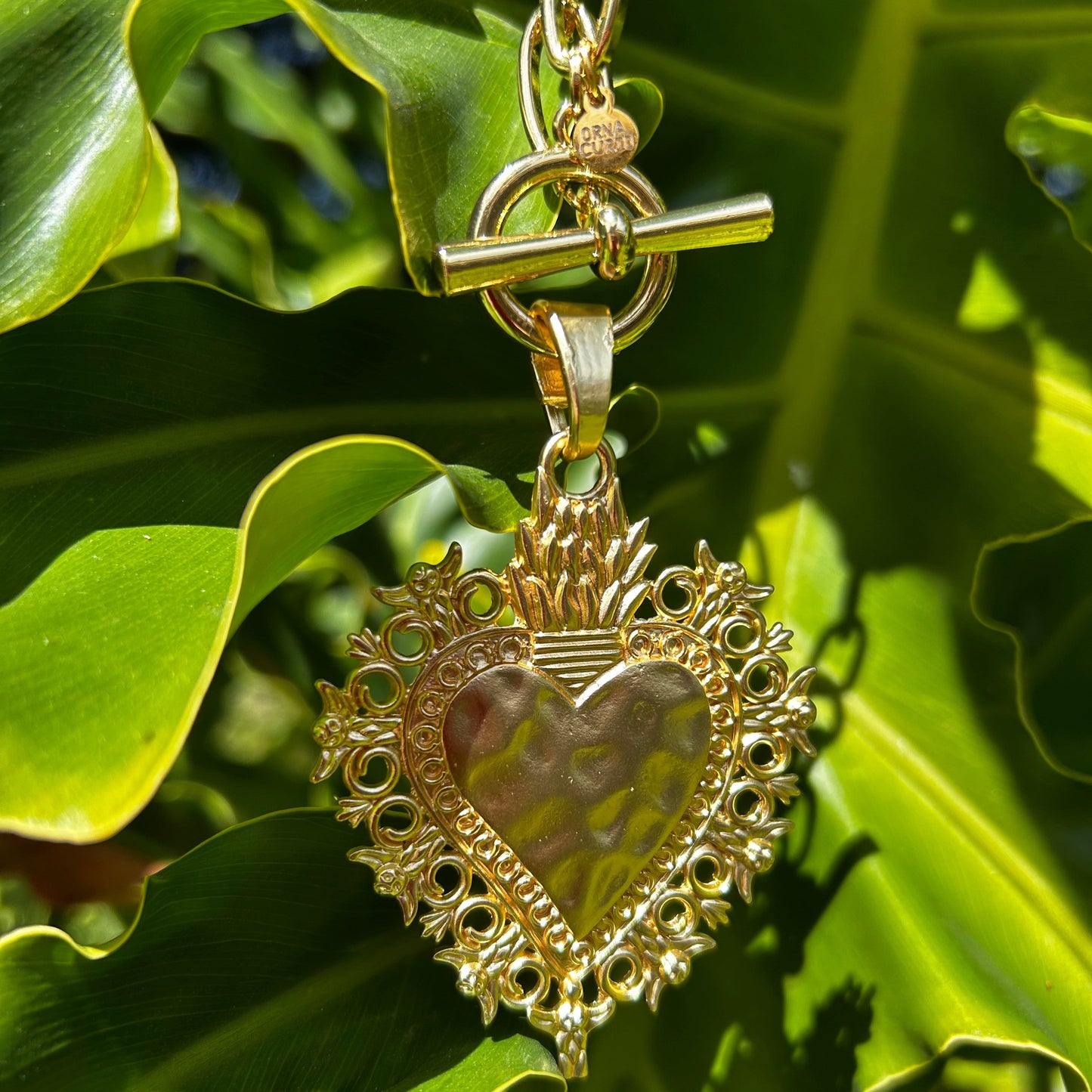 Golden Years Filigree Heart Necklace - Necklace