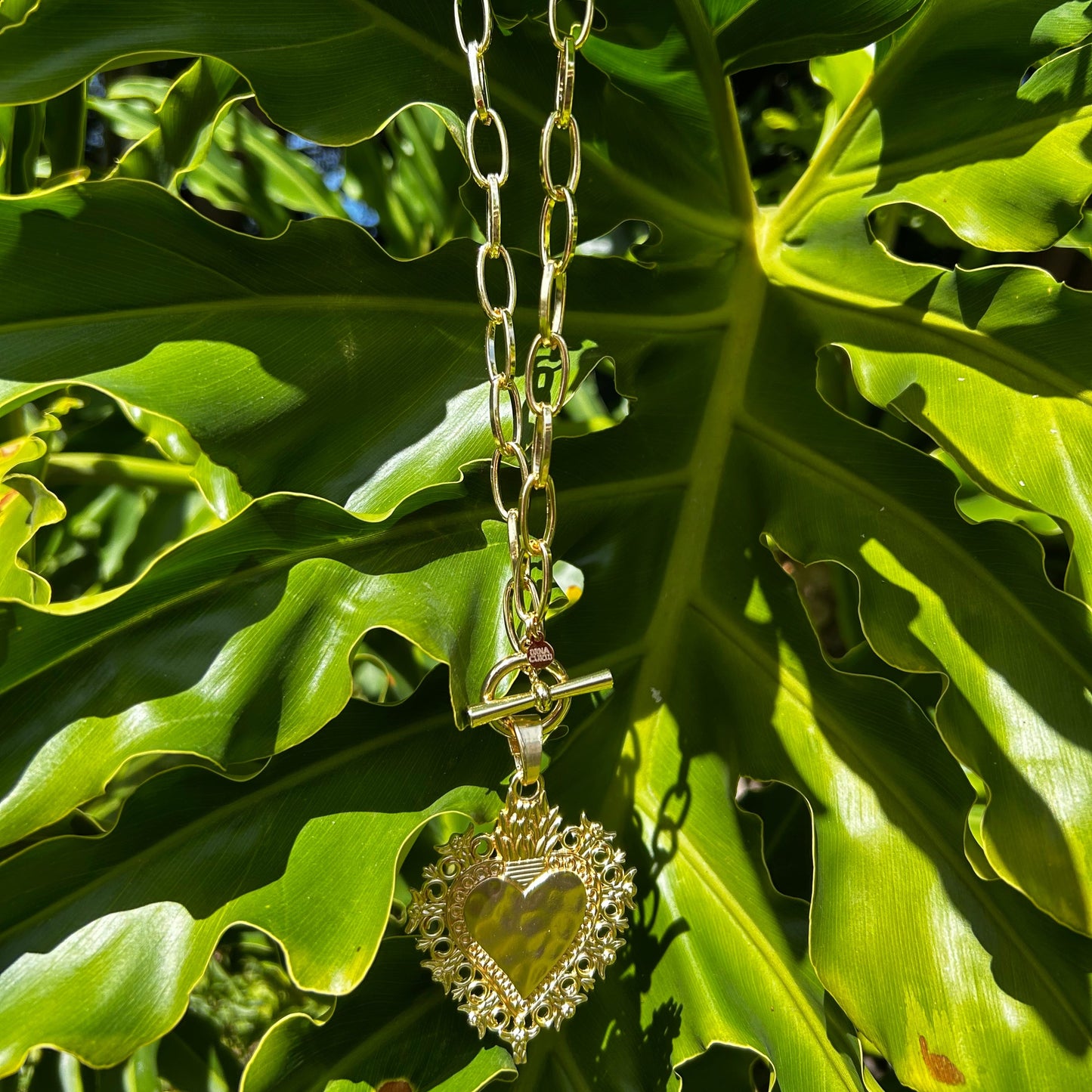 Golden Years Filigree Heart Necklace - Necklace