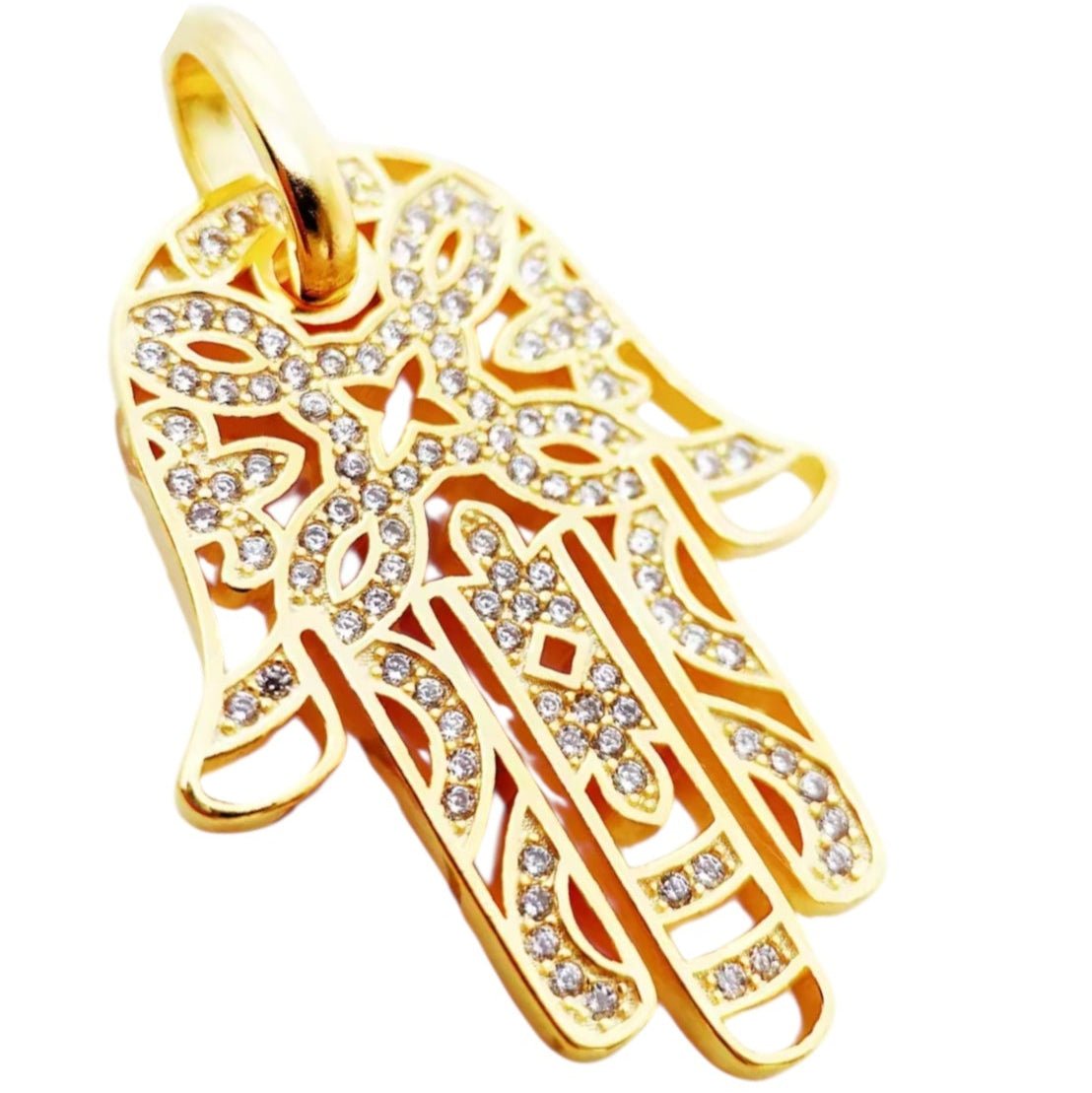 Hand of Fatima Gold Tarot Necklace - Necklace