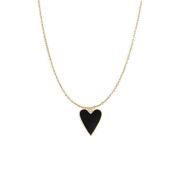 Heart of Glass Black Necklace -