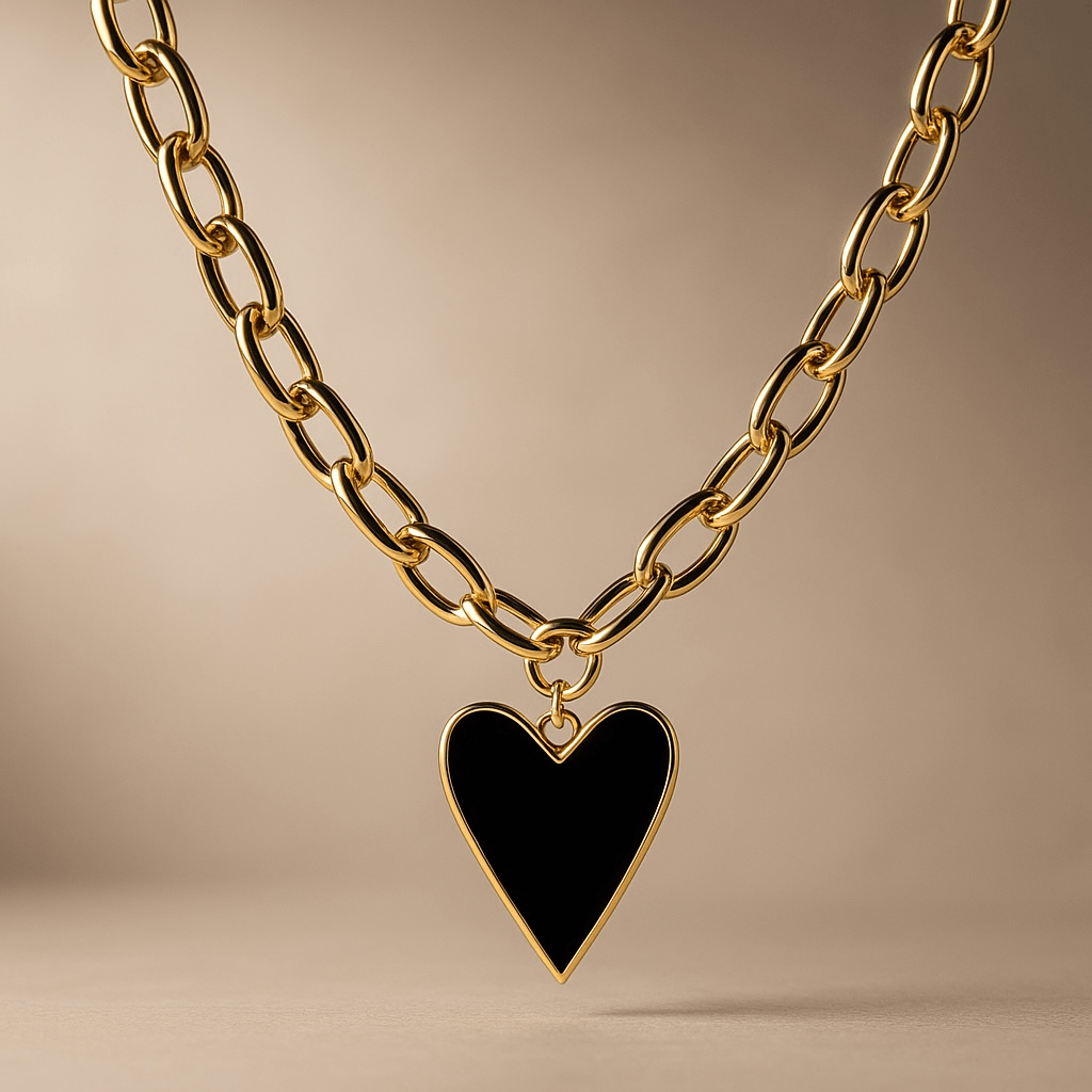 Heart of Glass Black or White Charm - Charm
