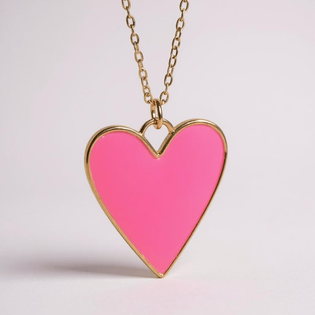 Heart of Glass Neon Pink Charm -