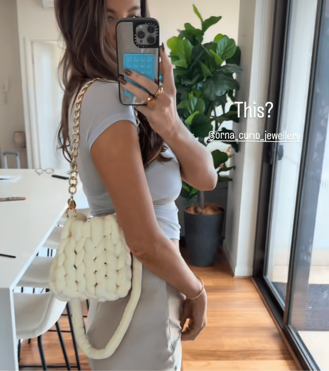 Knitted Cross Body / Shoulder Bag Creamy Milk -