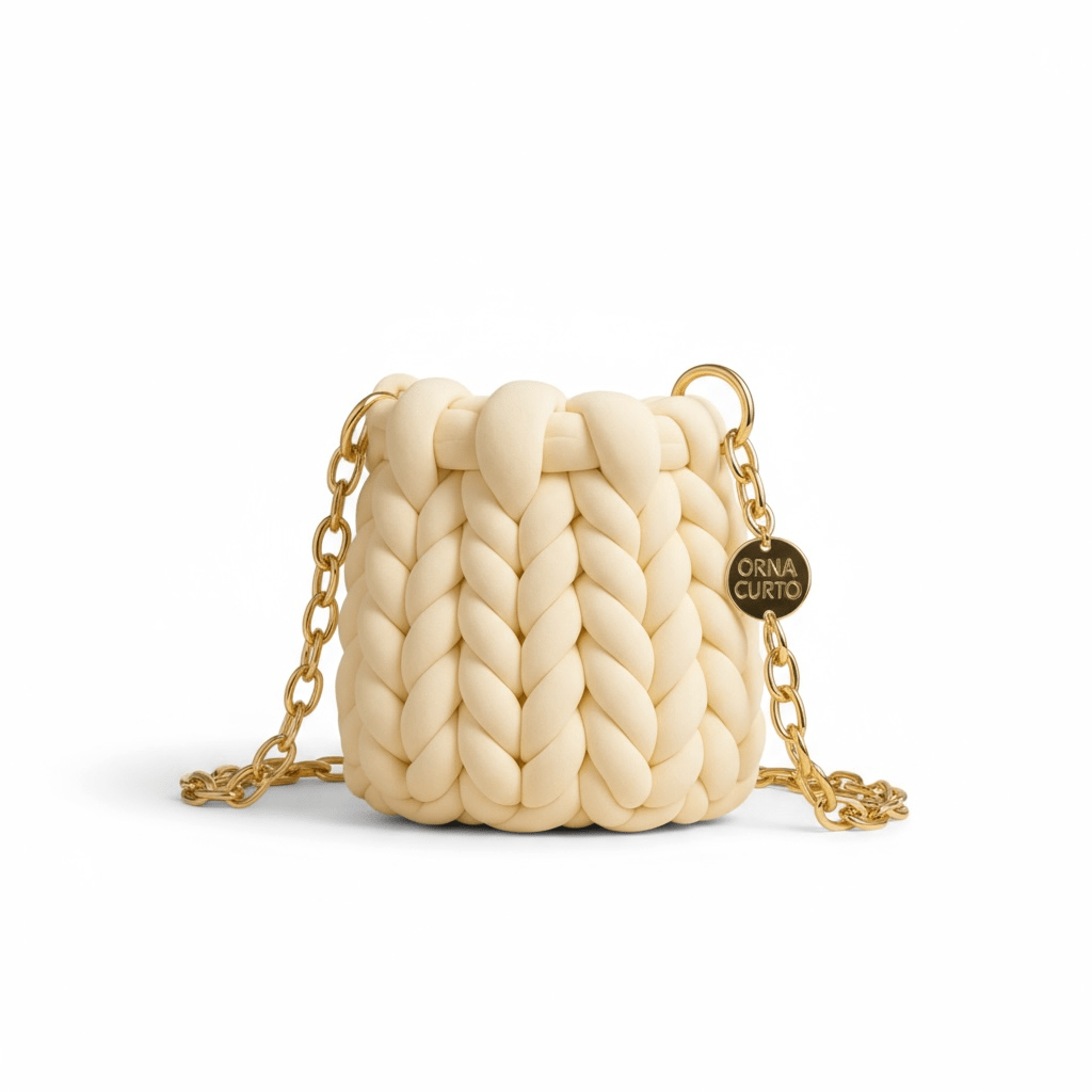 Knitted Cross Body / Shoulder Bag Creamy Milk -