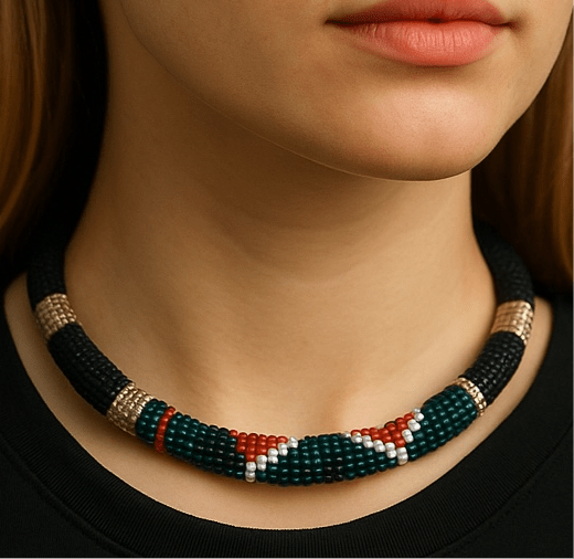 Late in the Evening Beaded Statement Necklace -