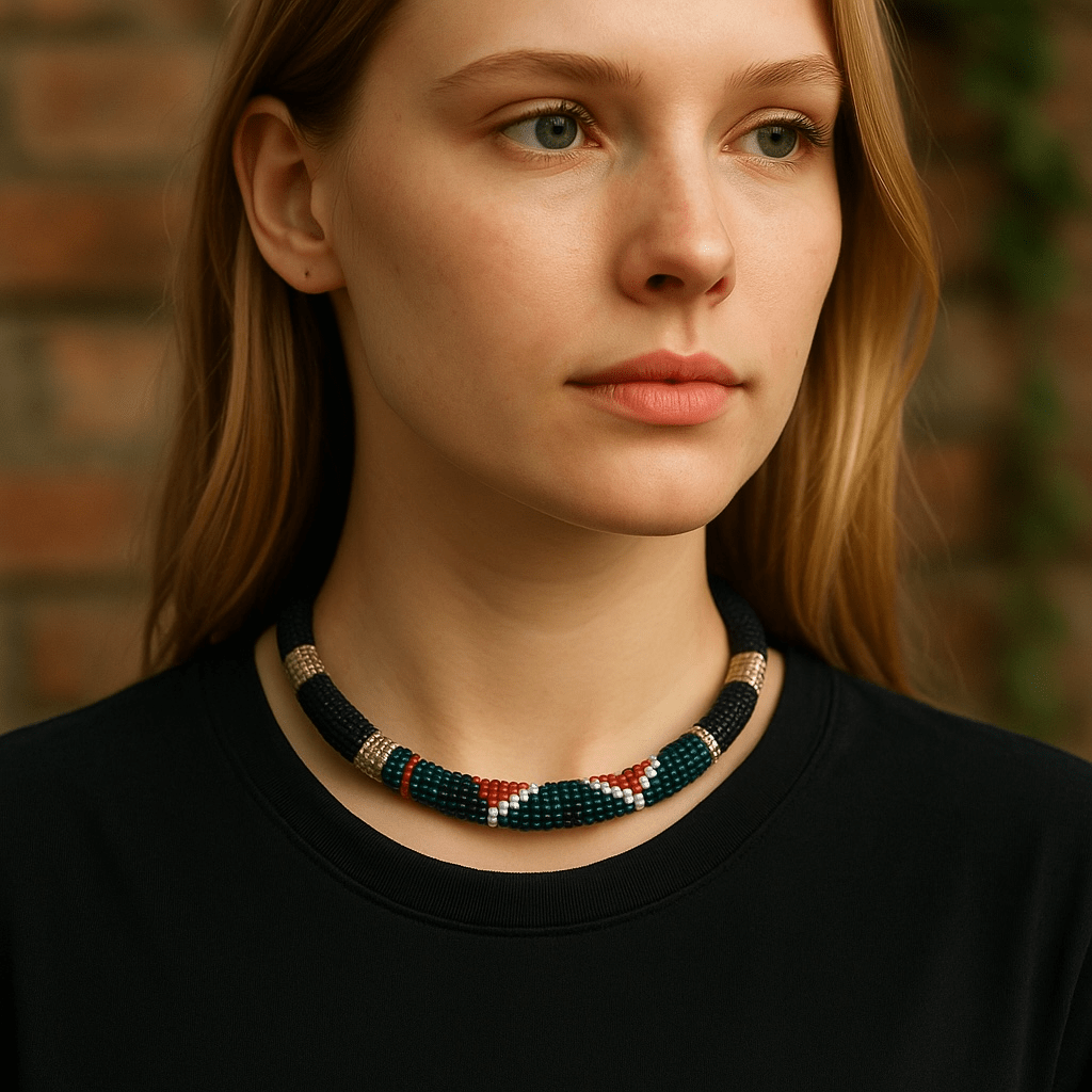 Late in the Evening Beaded Statement Necklace -