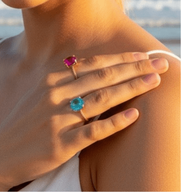 London Calling Plum Ring 18k Gold Plated 925 - Ring