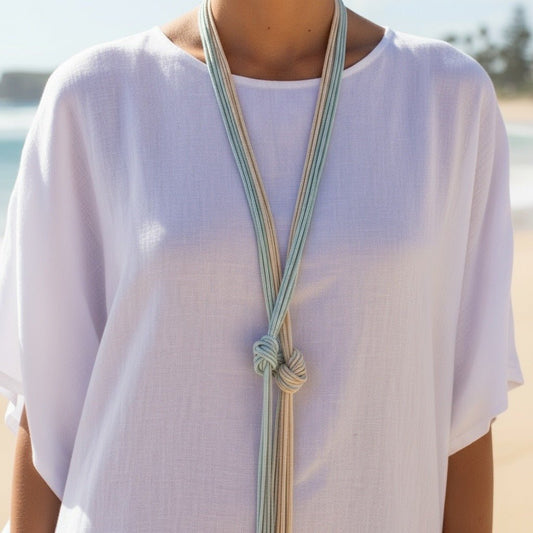 Lurex Long Necklace Gold and Silver (More Colours) - Necklace