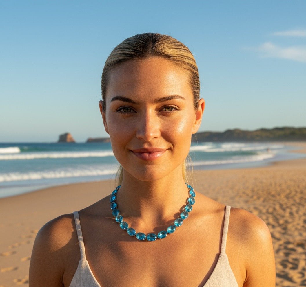 Material Girl Aqua Necklace -