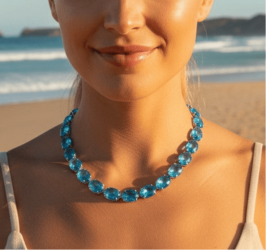 Material Girl Aqua Necklace -