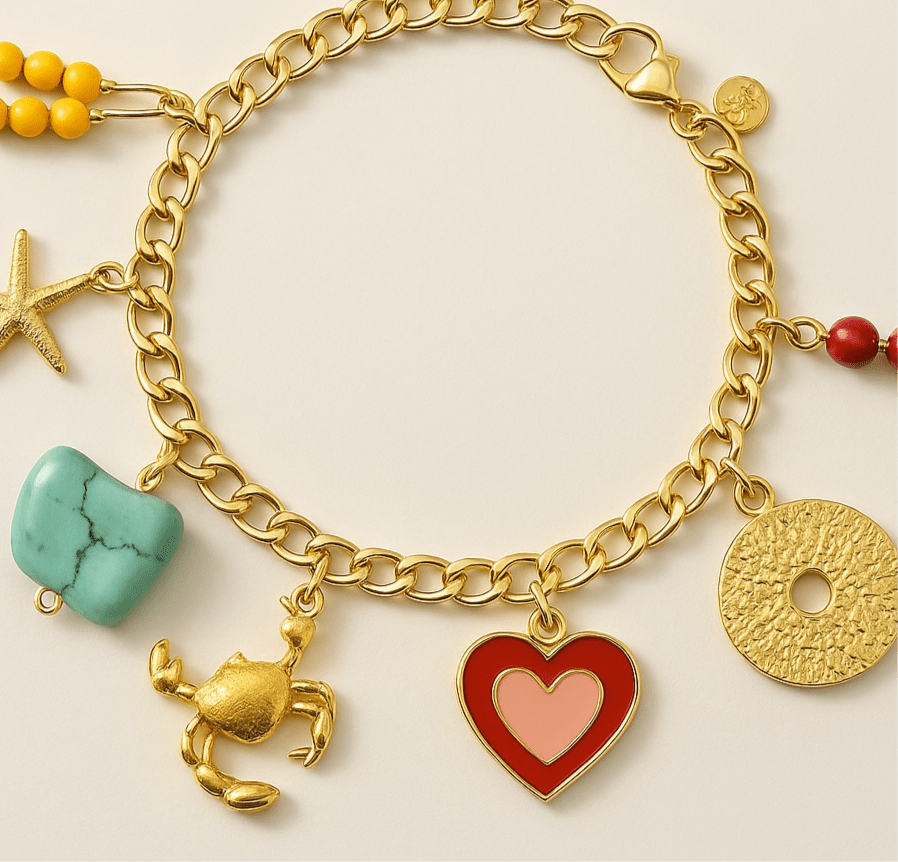 Orna Signature Gold Charm Bracelet - Bracelet