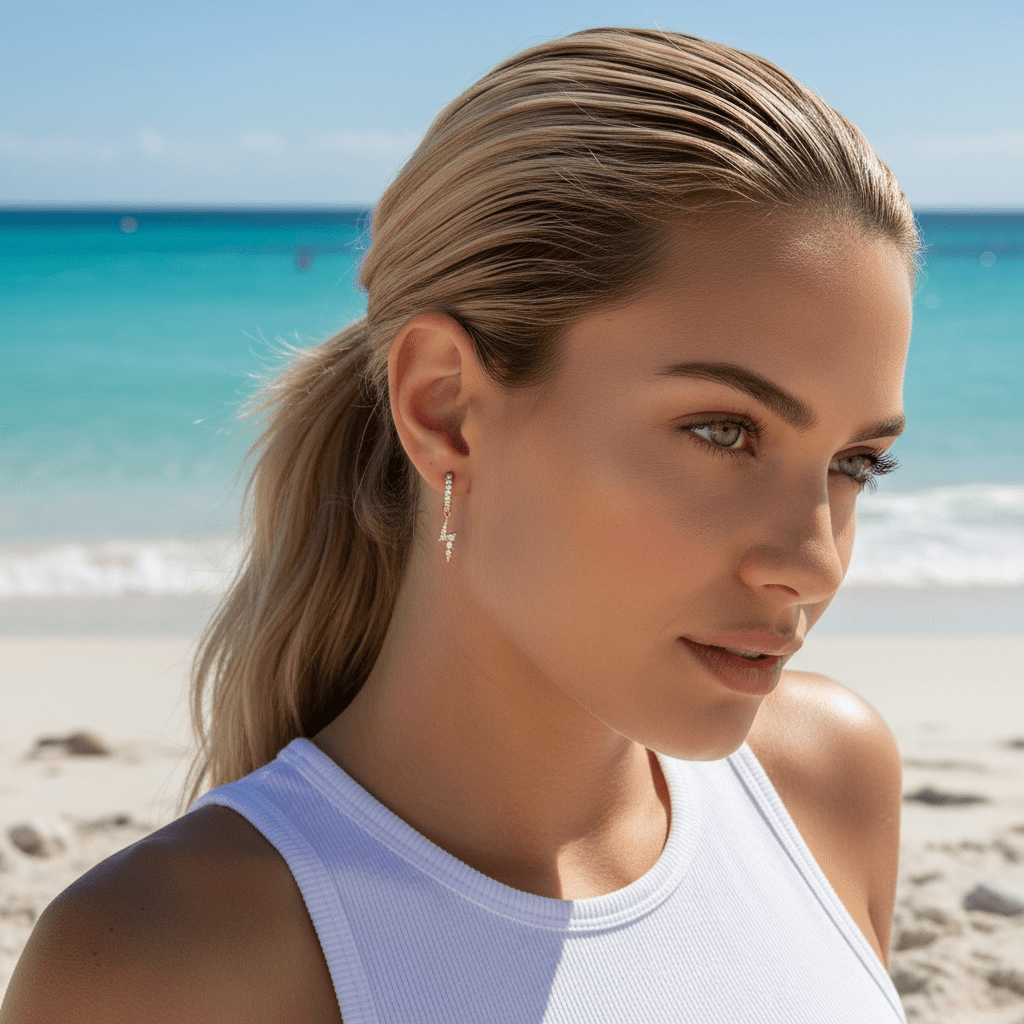 Petite Bolt 18k Gold Plated Earrings -