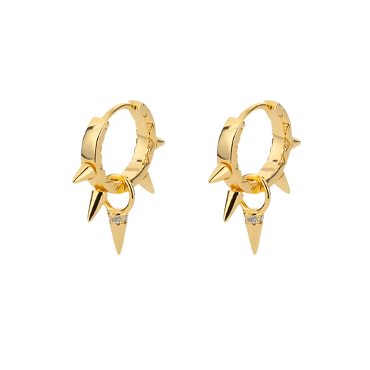 Petite Punk 18k Gold Plated Earrings -