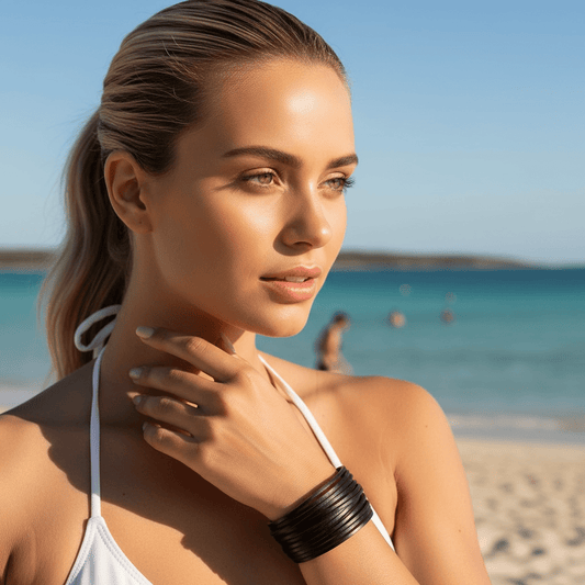 Rebel Rebel Black Leather Cuff PREORDER - Bracelet