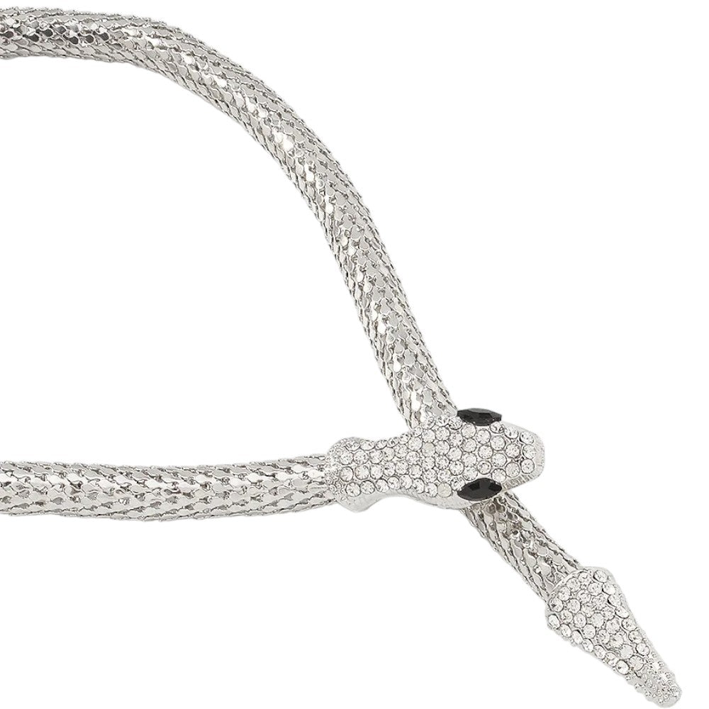 Snake Charmer Gold and Silver Mid Necklace (more colours)-Necklace