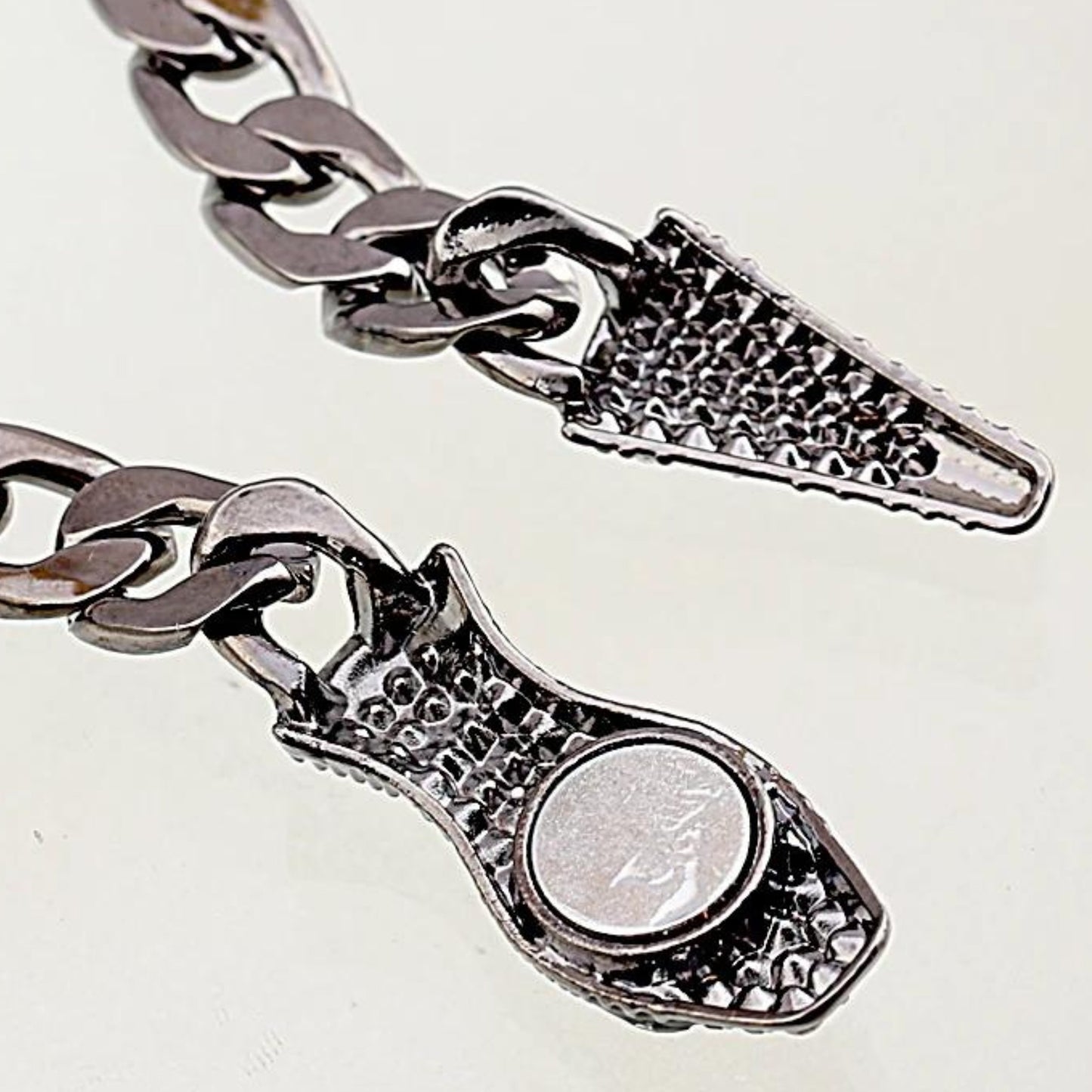 Snake Charmer Gunmetal Chain Statement Necklace - Necklace