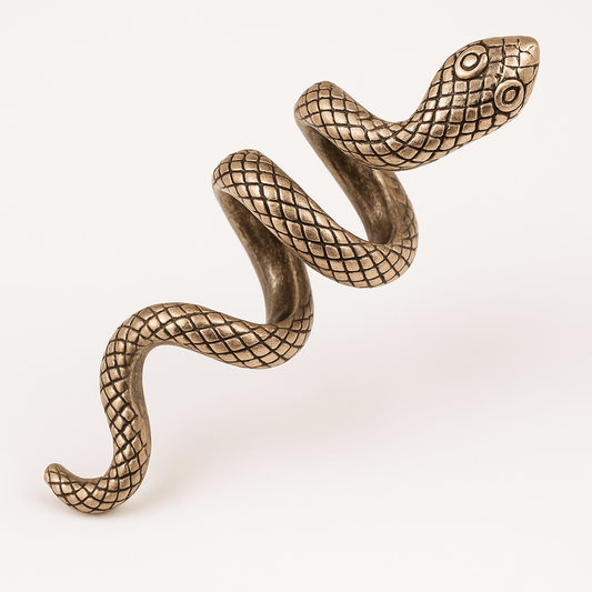 Snake Silver Adjustable Ring - Ring