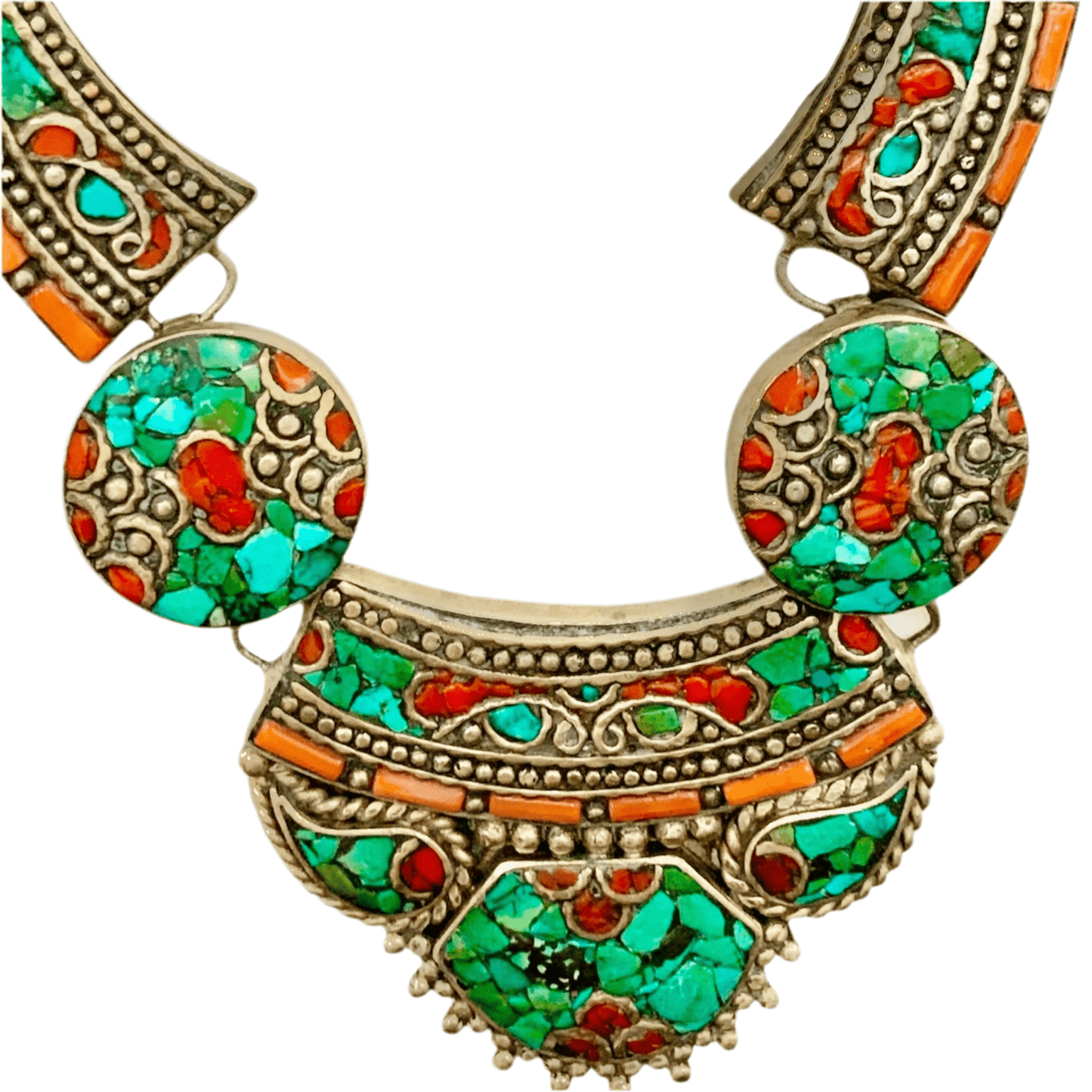 Sterling Silver and Turquoise Udaipur Necklace -