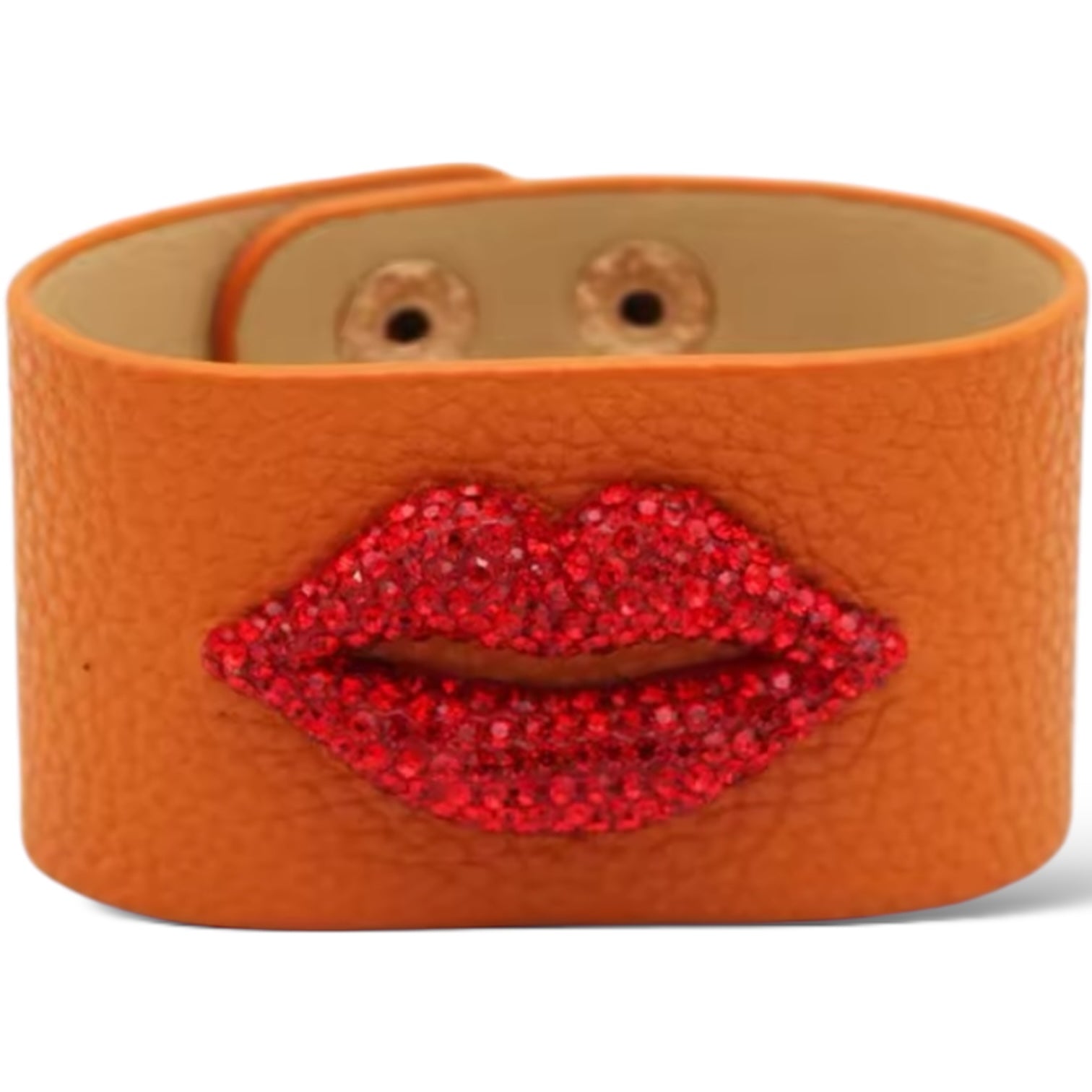 Suck My Kiss Leather Cuff (More Colours) - Bracelet