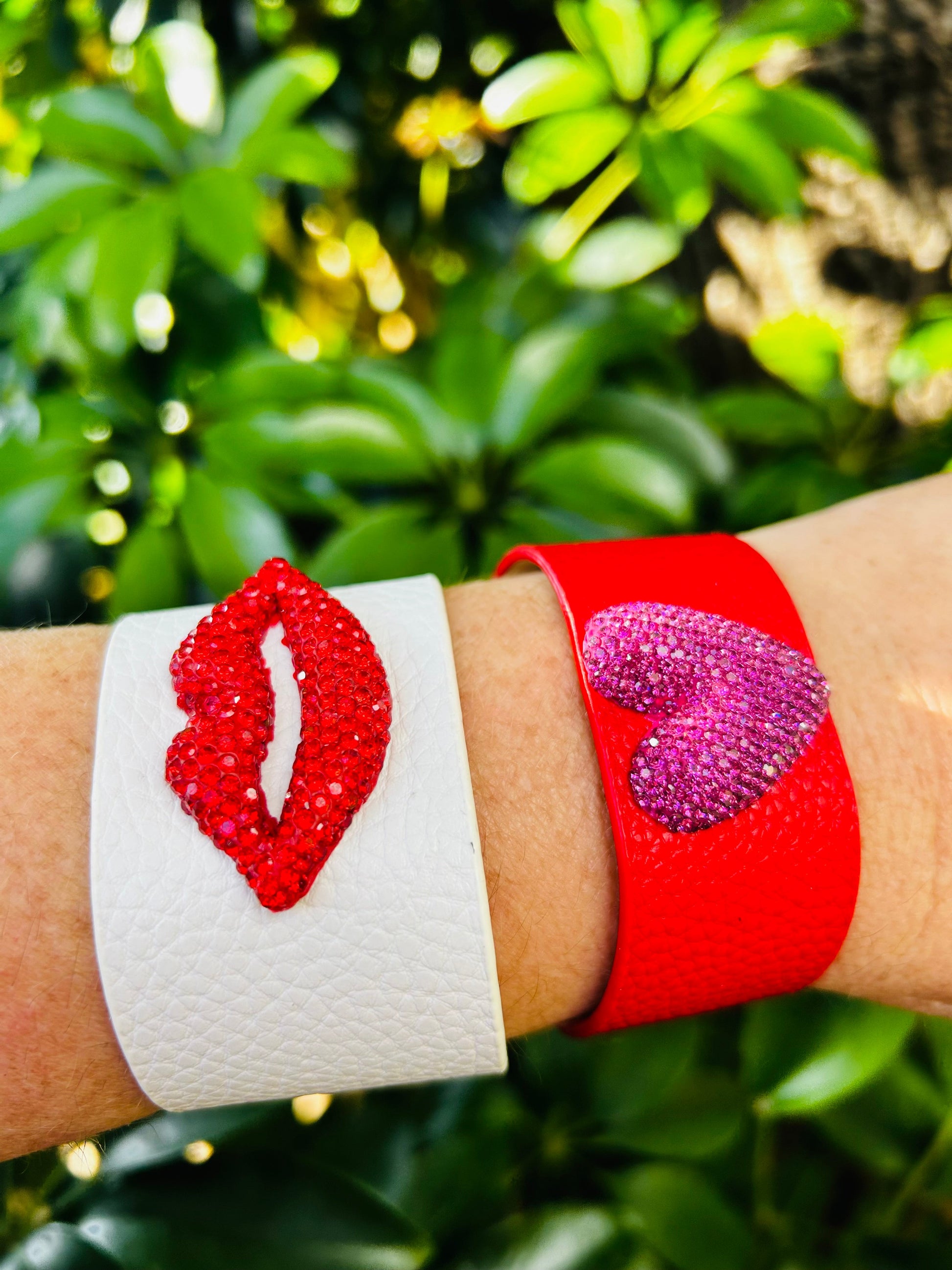 Suck My Kiss Leather Cuff (More Colours) - Bracelet