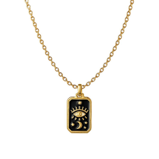 Tarot Card Evil Eye Necklace - Necklace