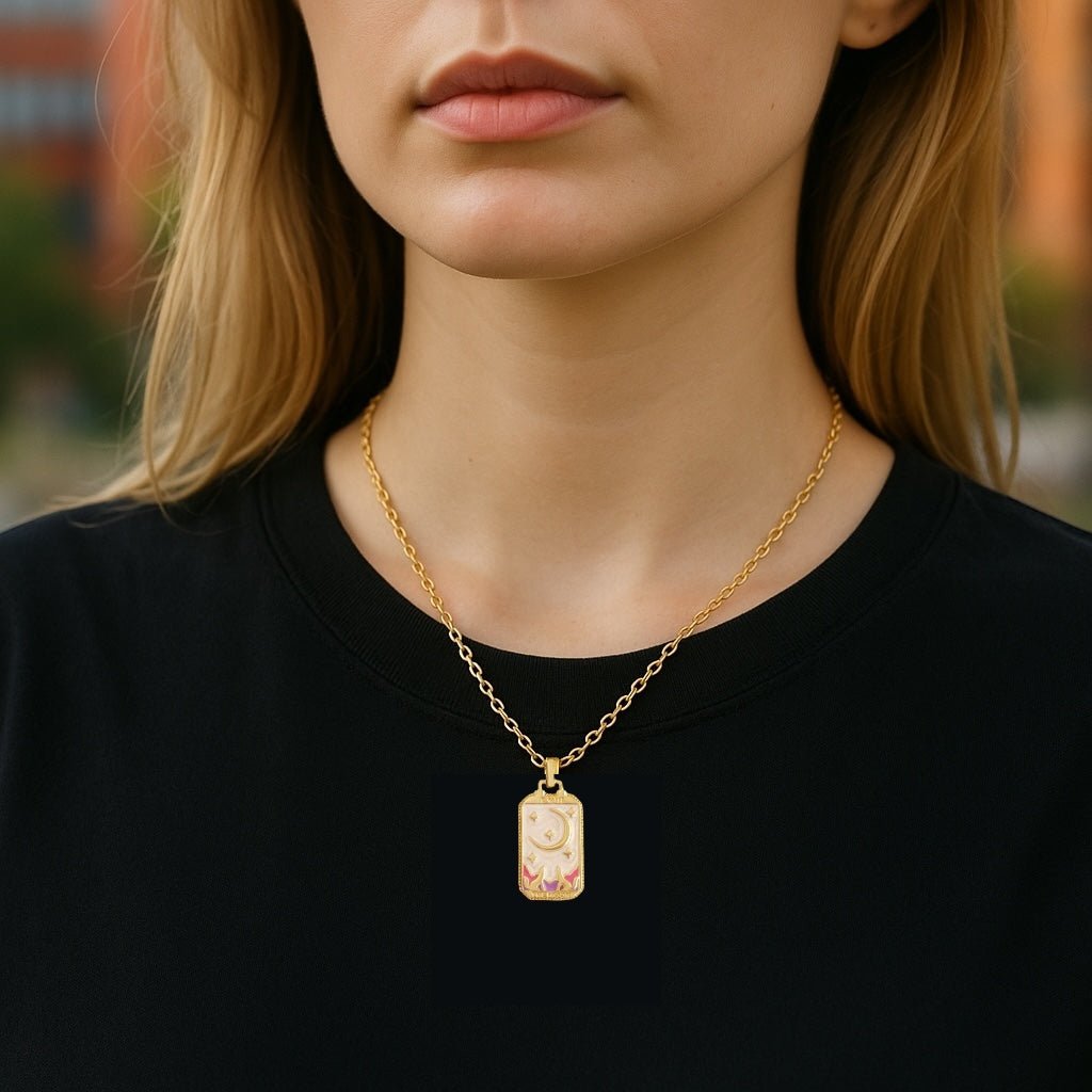 Tarot Card The Moon Necklace - Necklace
