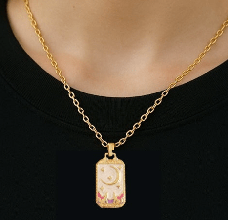 Tarot Card The Moon Necklace - Necklace