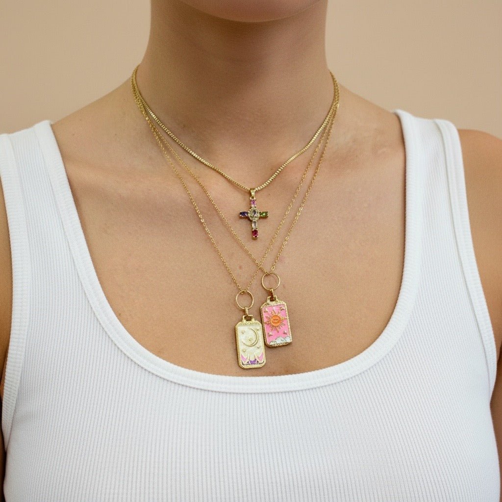 Tarot Card The Moon Necklace - Necklace