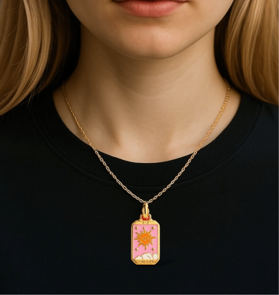 Tarot Card The Sun Necklace - Necklace