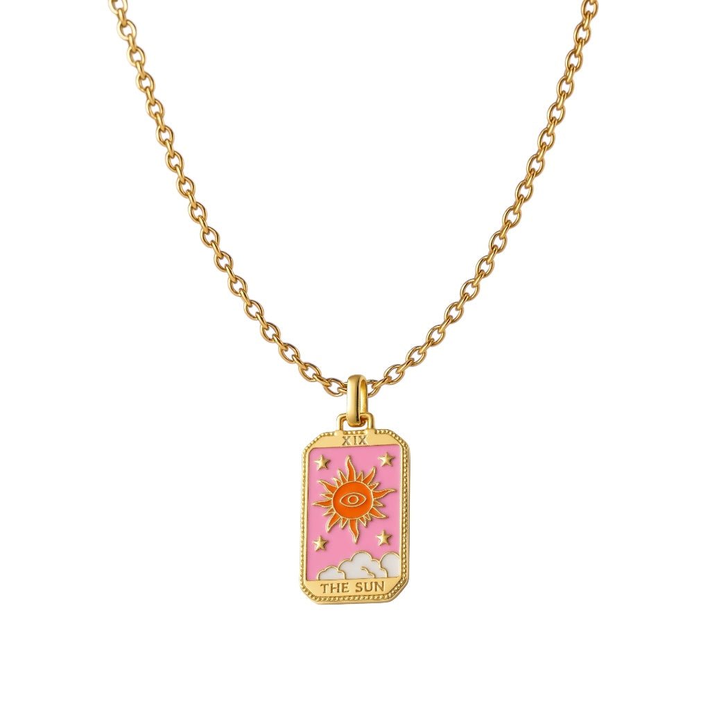Tarot Card The Sun Necklace - Necklace