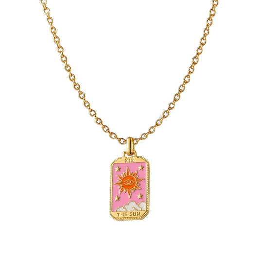 Tarot Card The Sun Necklace - Necklace