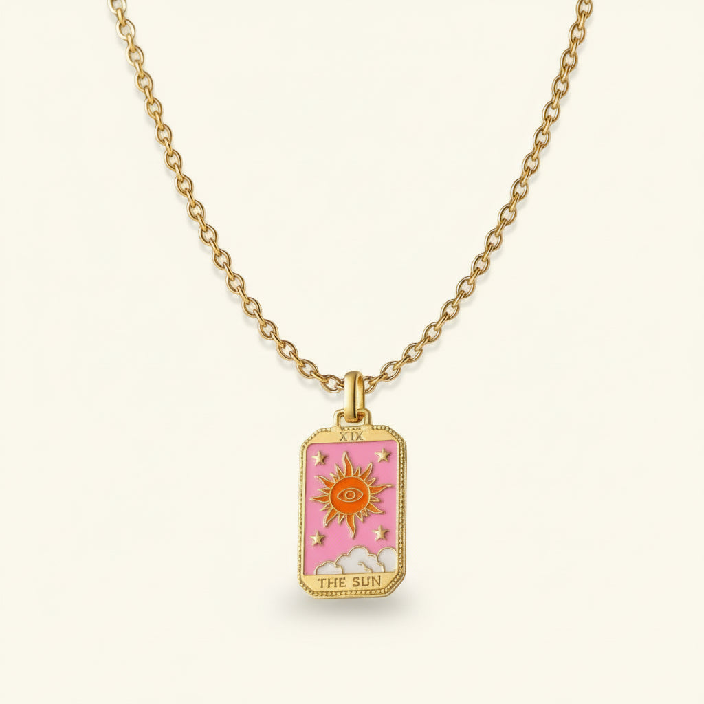 Tarot Card The Sun Necklace - Necklace